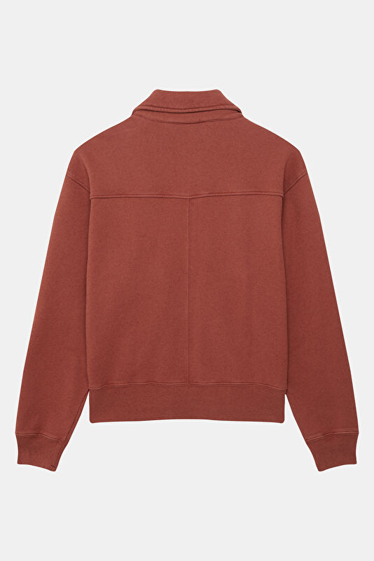 Light Red Zippered Cotton/Linen Men's Jacket 2