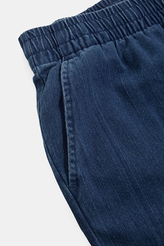 Relax Fit Indigo Wide Leg Trousers 4