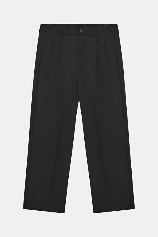 Relax Fit Black Wide Leg Trousers