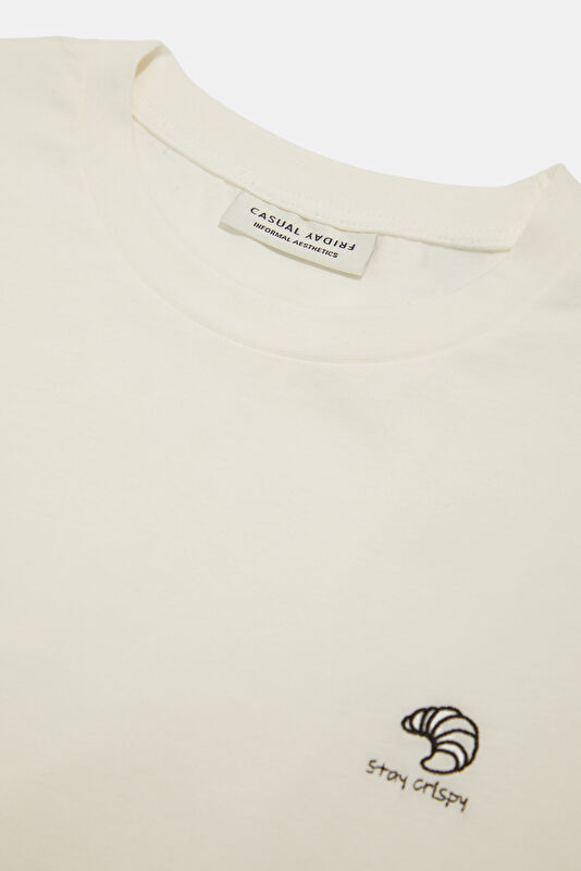 Relax Fit White Crew Neck Printed Men's T-Shirt 3