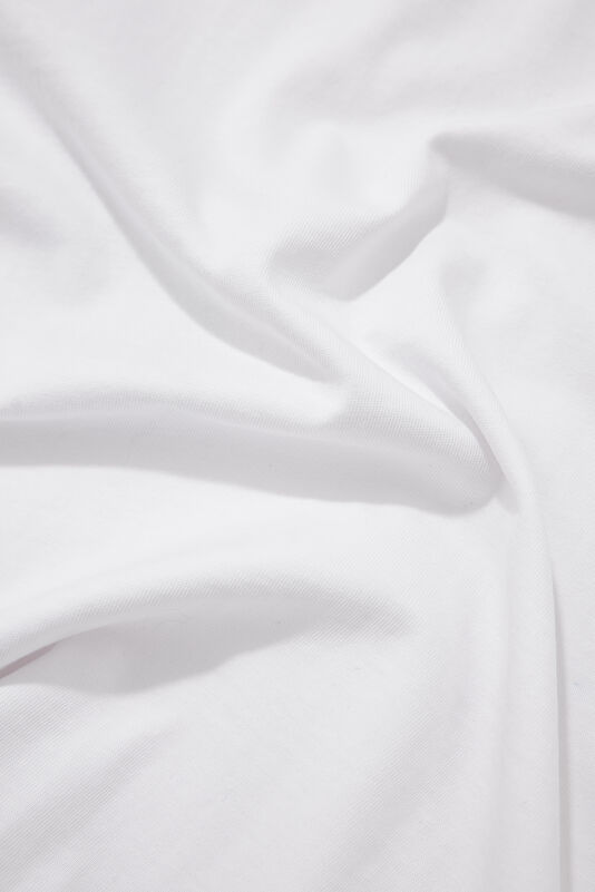 Relax Kalıp Beyaz Bisiklet Yaka Baskılı Erkek T-Shirt 4