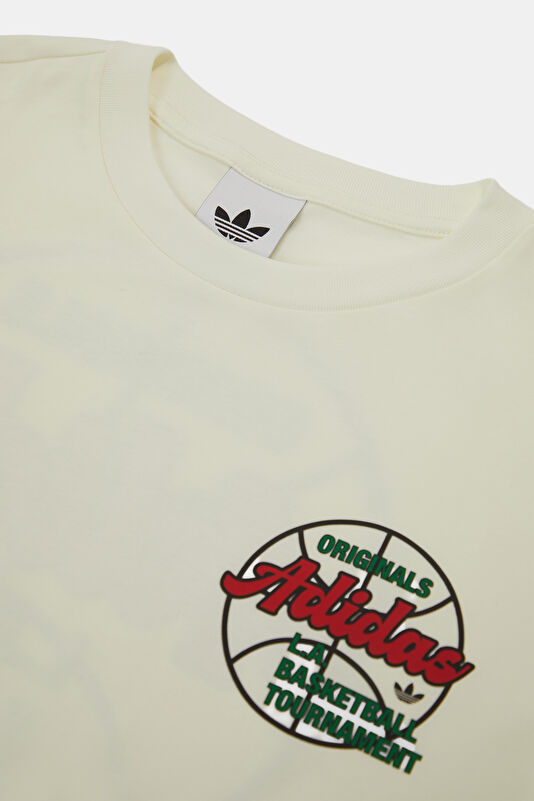 Relax Fit White Crew Neck Printed Men's T-Shirt 3