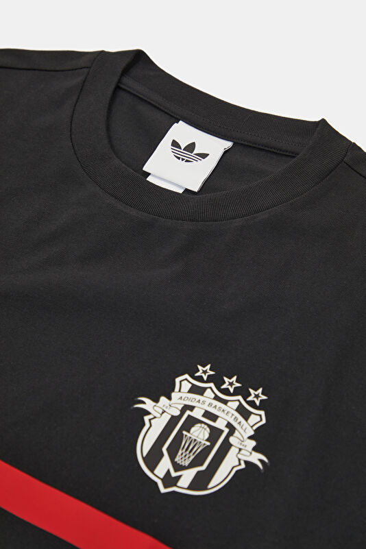 Relax Fit Black Crew Neck Printed Men's T-Shirt 3