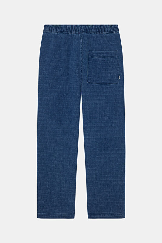 Relax Fit Blue Straight Leg Men's Trousers 2