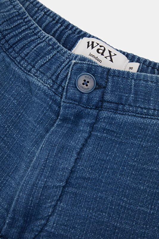 Relax Fit Blue Straight Leg Men's Trousers 3