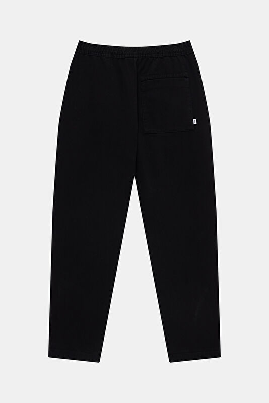 Relax Kalıp Siyah Tapered Fit Erkek Pantolon 2