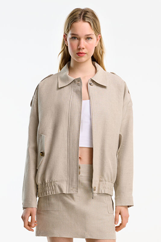 Mink Linen Women's Jacket