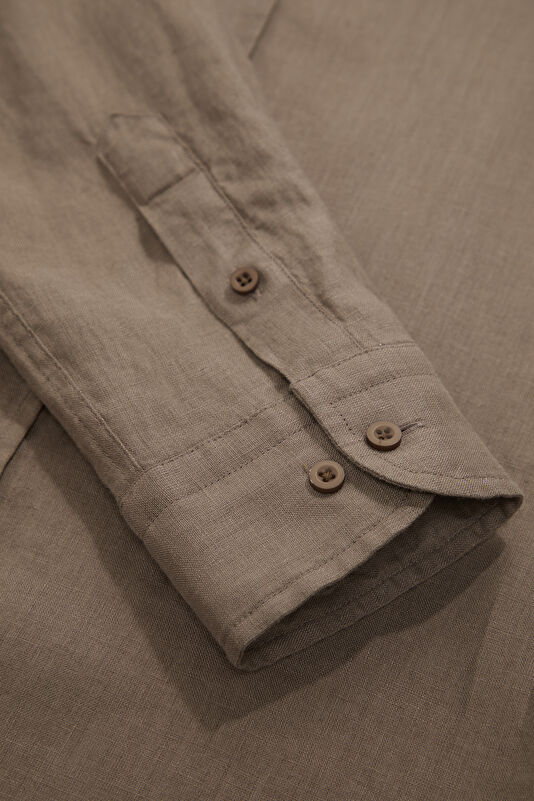 Mink Regular Linen Men's Shirt 4