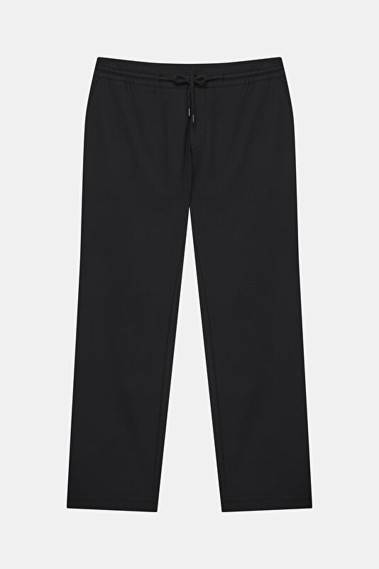 Black Straight Leg Men's Trousers