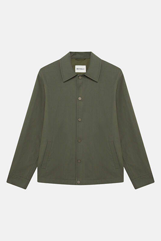 Green Snap Button Men's Jacket