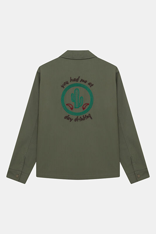 Green Snap Button Men's Jacket 2