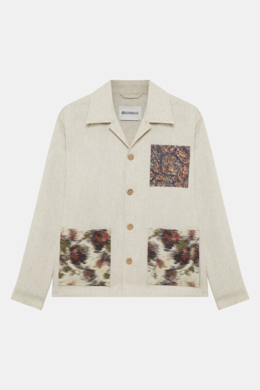 Men's Jacket with Natural Buttons