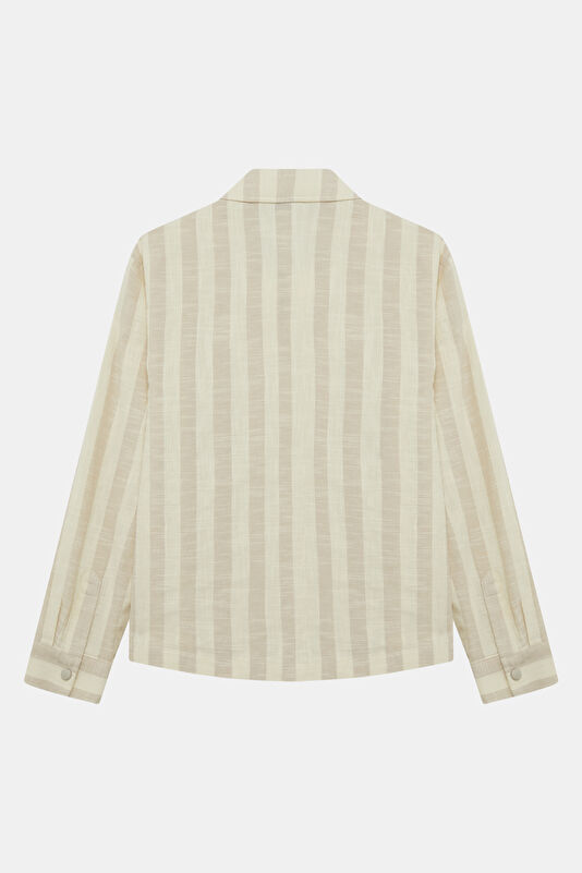 Ecru Zip-Up Men's Jacket 2