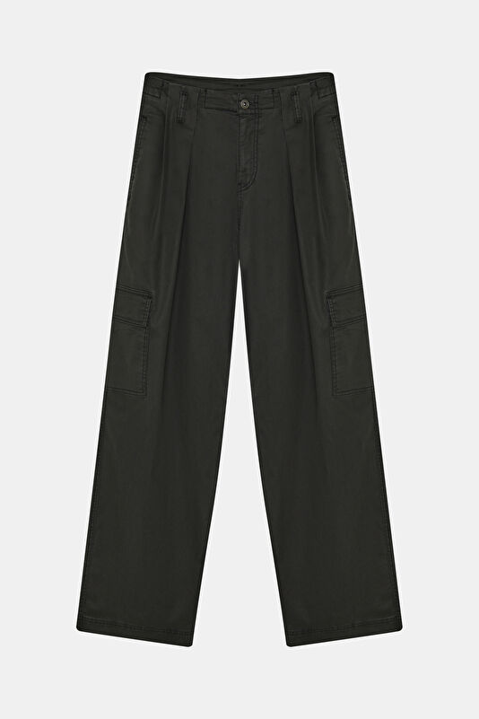 Men's Black Wide-Leg Trousers