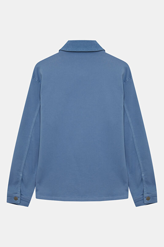 Blue Buttoned Men's Jacket 2
