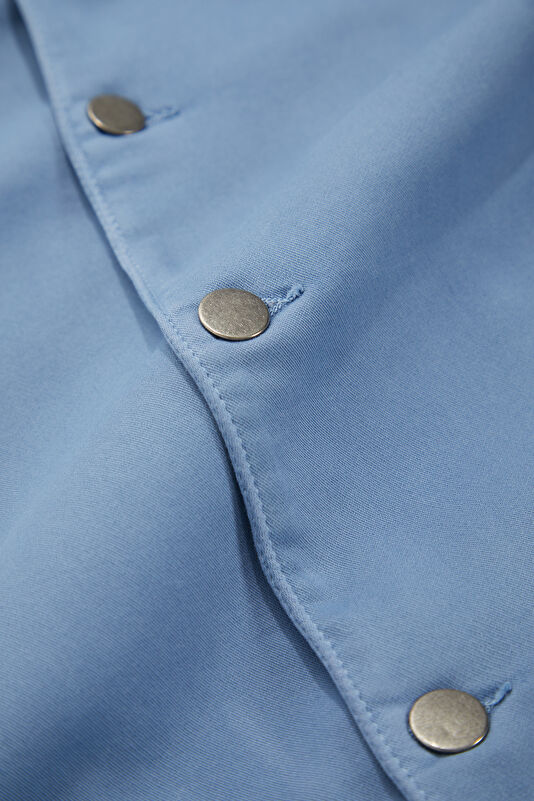 Blue Buttoned Men's Jacket 4
