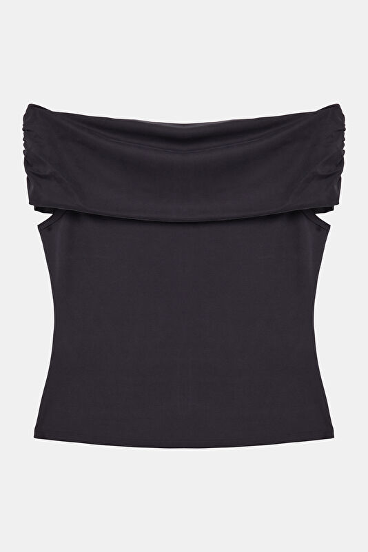 Brown Strapless Women's T-Shirt 2