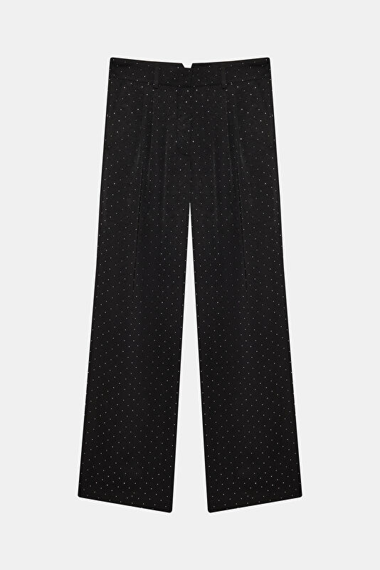 Siyah Wide Leg Kadın Pantolon