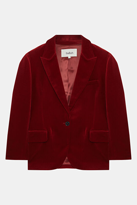 Red Buttoned Women's Jacket