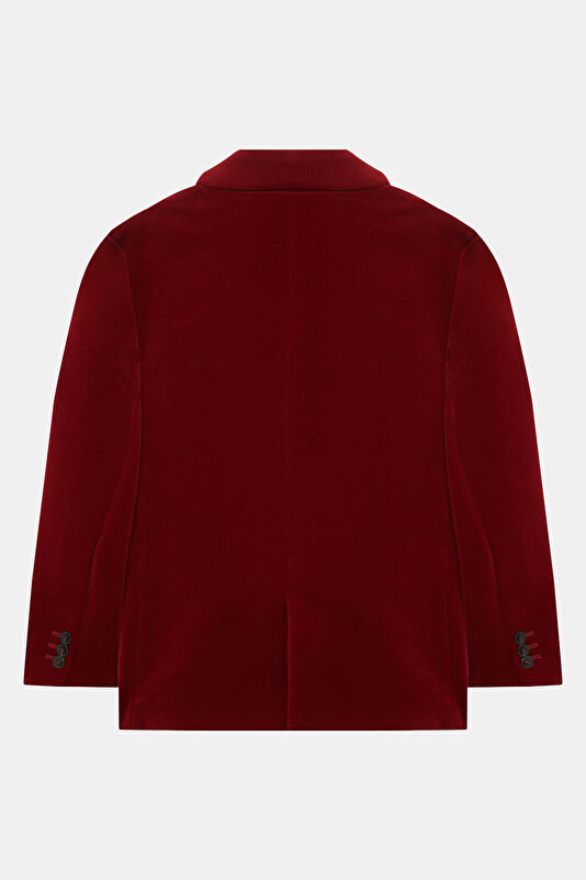 Red Buttoned Women's Jacket 2