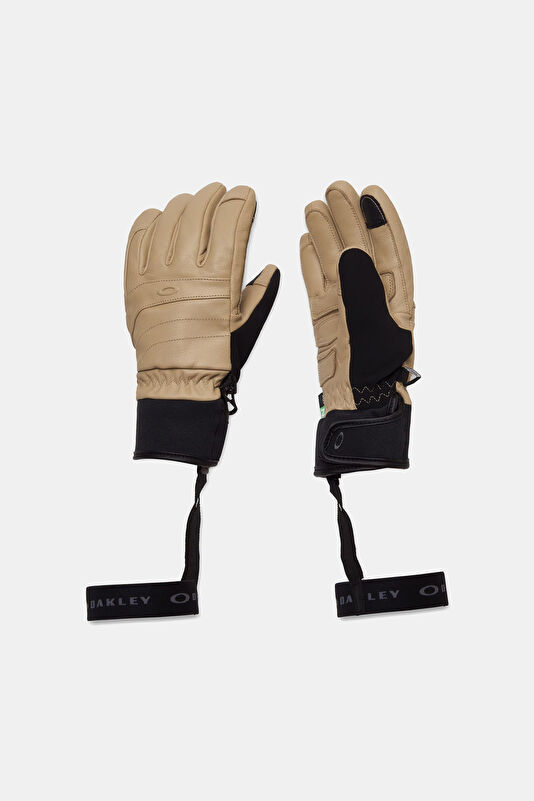 W. Peak Dark Beige Leather Women's Gloves