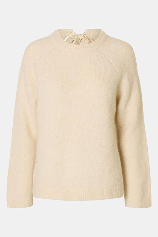 Cream Alpaca Wool Women's Sweater