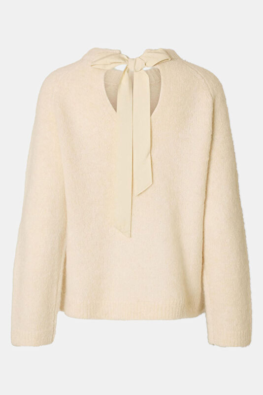 Cream Alpaca Wool Women's Sweater 2