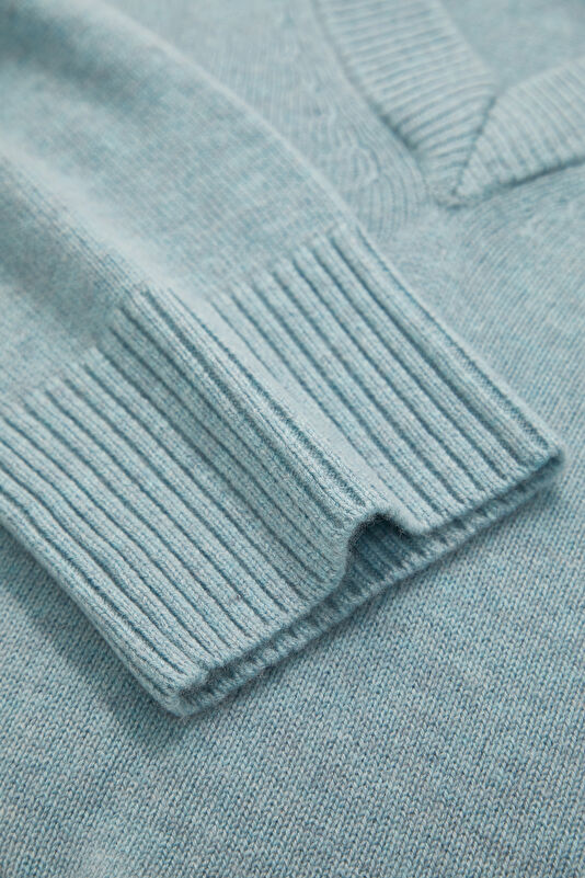 Blue Wool Women's Sweater 4