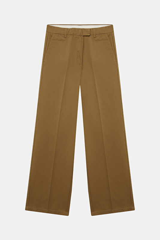 Taba Wide Leg Kadın Pantolon