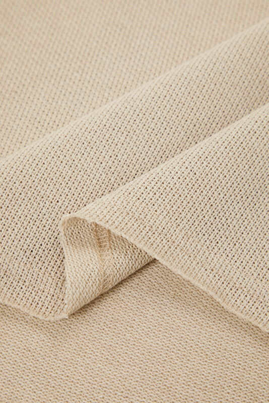 Beige Crew Neck Men's T-Shirt 4