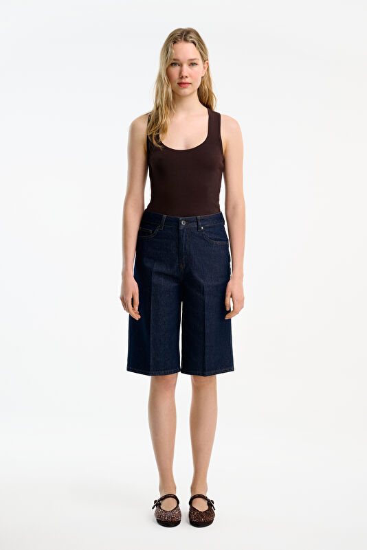 Women's Sleeveless Blouse in Coffee Brown 3