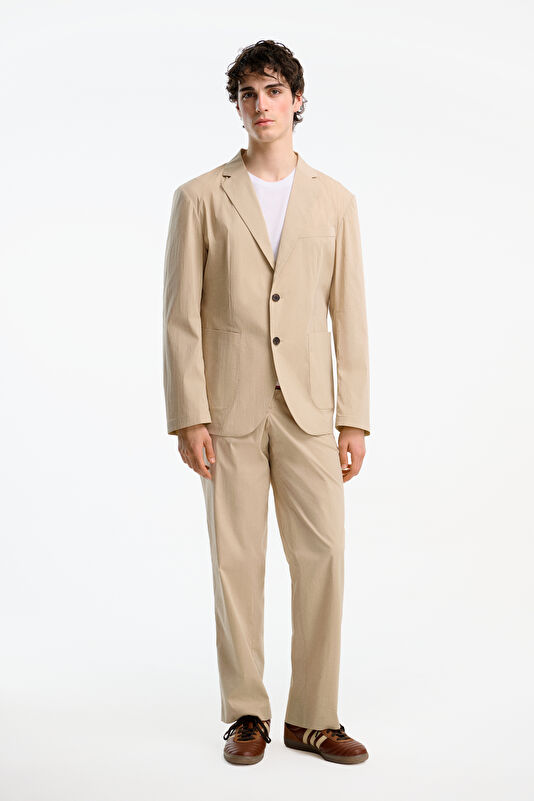 X Hotel Amour Beige Buttoned Organic Cotton Men's Jacket 3