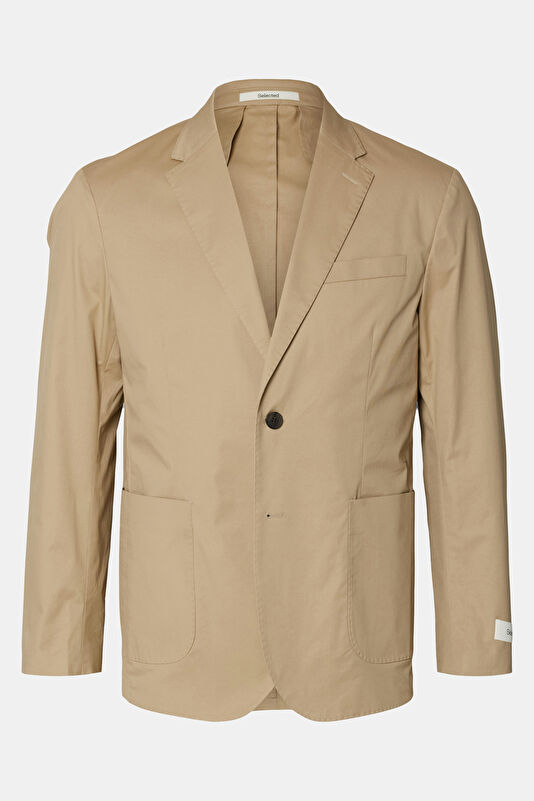 X Hotel Amour Beige Buttoned Organic Cotton Men's Jacket 4