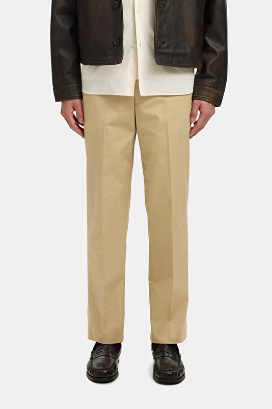 X Hotel Amour Beige Straight Organic Cotton Men's Trousers 3