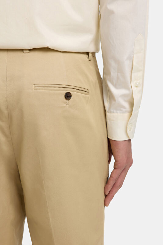 X Hotel Amour Beige Straight Organic Cotton Men's Trousers 4