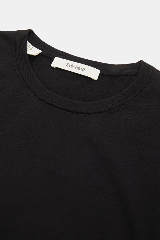 Siyah Bisiklet Yaka Erkek T-Shirt 3