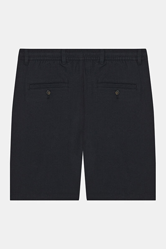 Black Cotton/Linen Men's Shorts 2