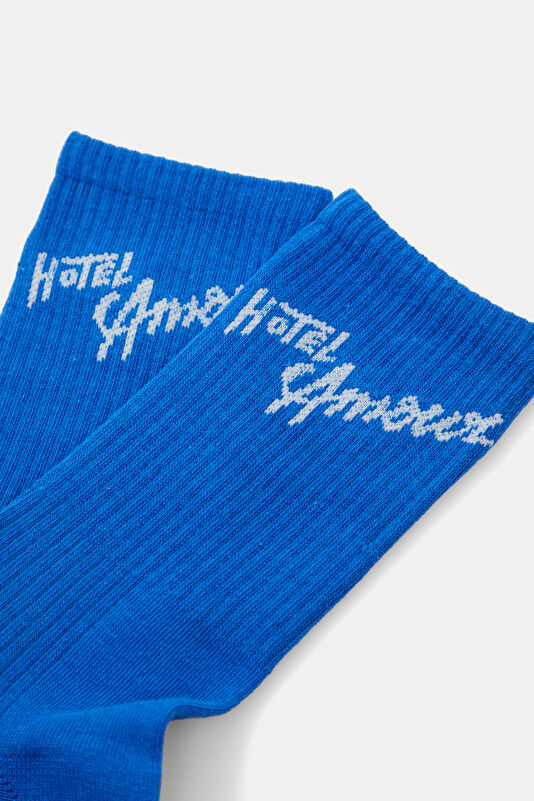 X Hotel Amour Mavi Çorap 3