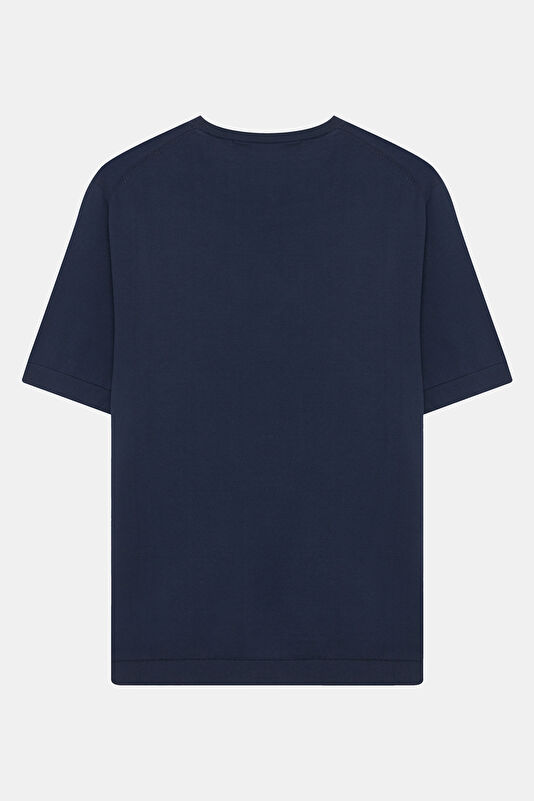 Navy Blue Crew Neck Men's T-Shirt 2