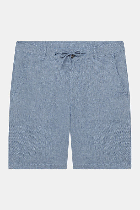 Light Blue Cotton/Linen Men's Shorts