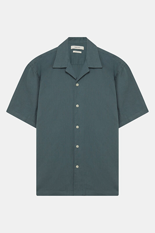 Relax Fit Petrol Resort Neck Men's Shirt