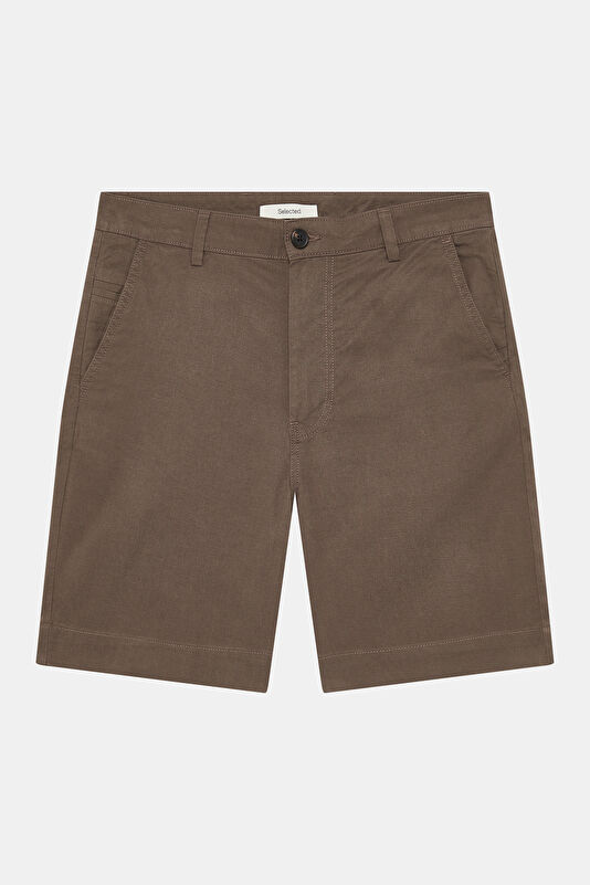 Brown Lyocell Cotton Men's Shorts
