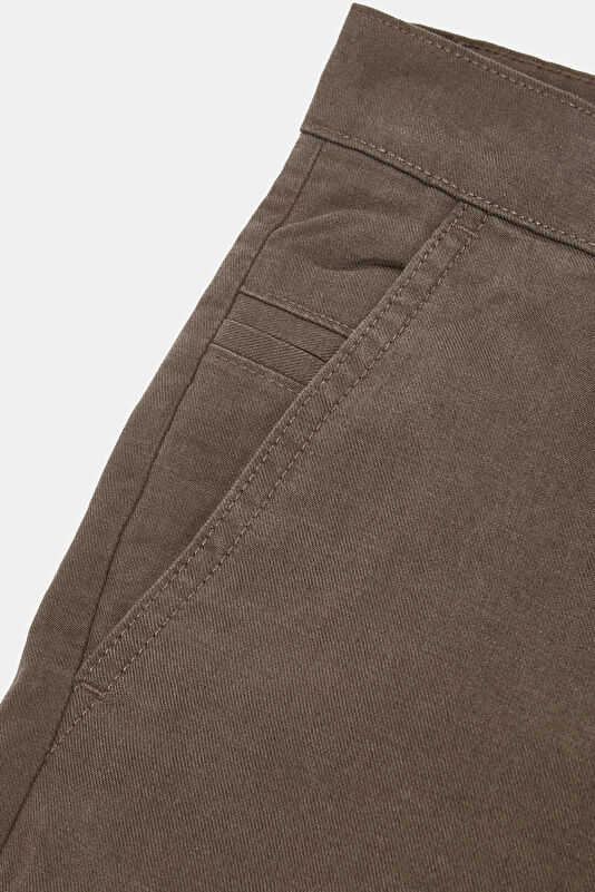 Brown Lyocell Cotton Men's Shorts 4