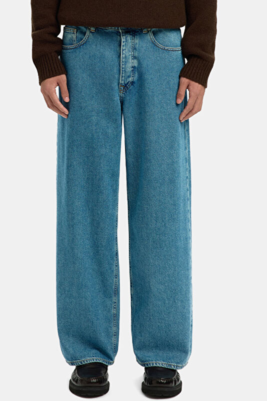 Relax Kalıp Mavi Baggy Fit Kot Erkek Jean Pantolon 2