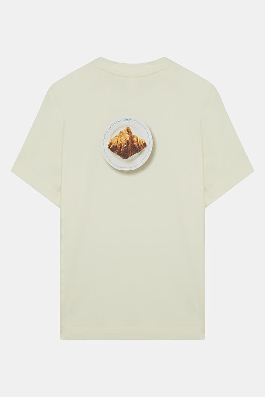 X Hotel Amour Ecru Crew Neck Printed Men's T-Shirt 2