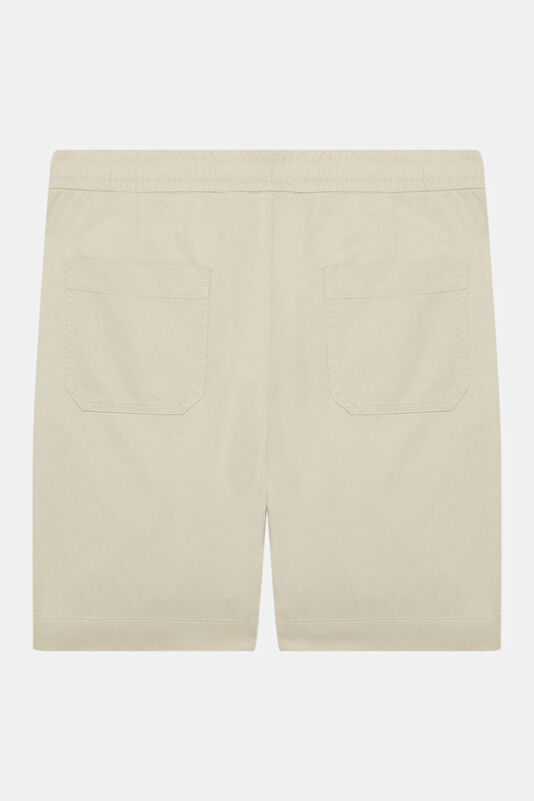 Beige Cotton/Tencel Men's Shorts 2