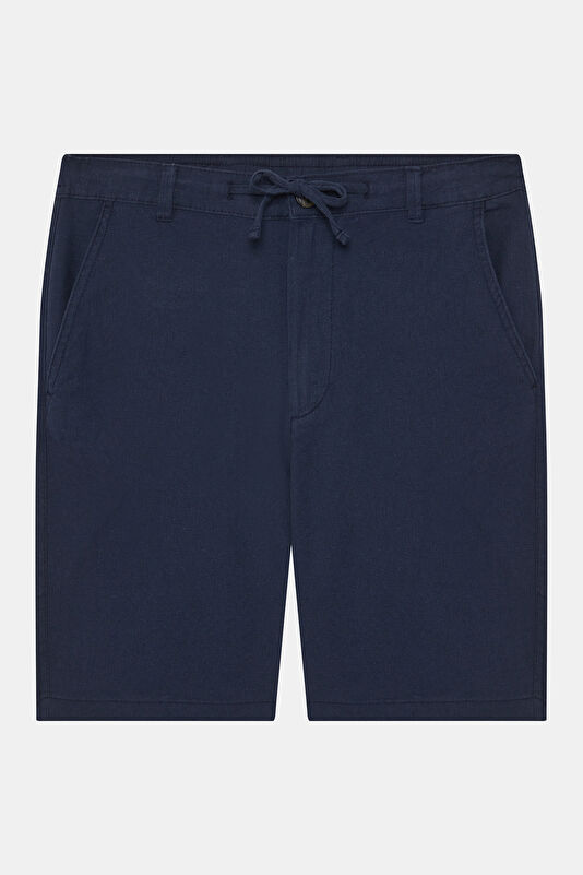 Navy Cotton/Linen Men's Shorts