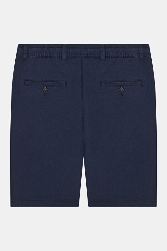 Navy Cotton/Linen Men's Shorts 2