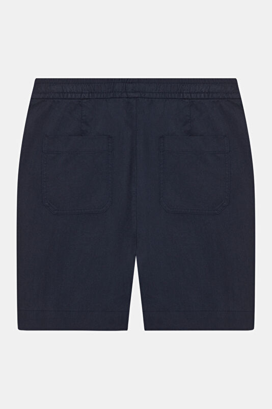 Navy Blue Cotton/Tencel Men's Shorts 2