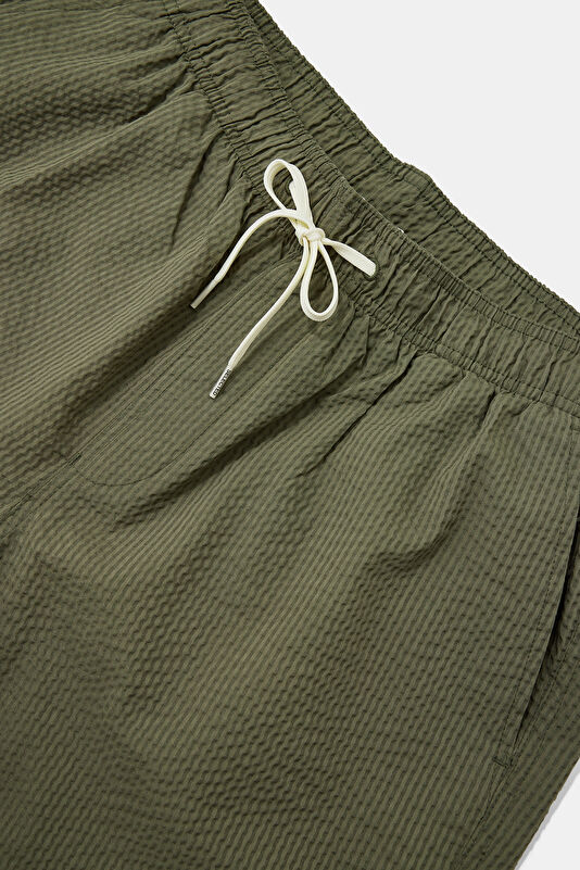 Khaki Elastic Waist Men's Swimsuit 3